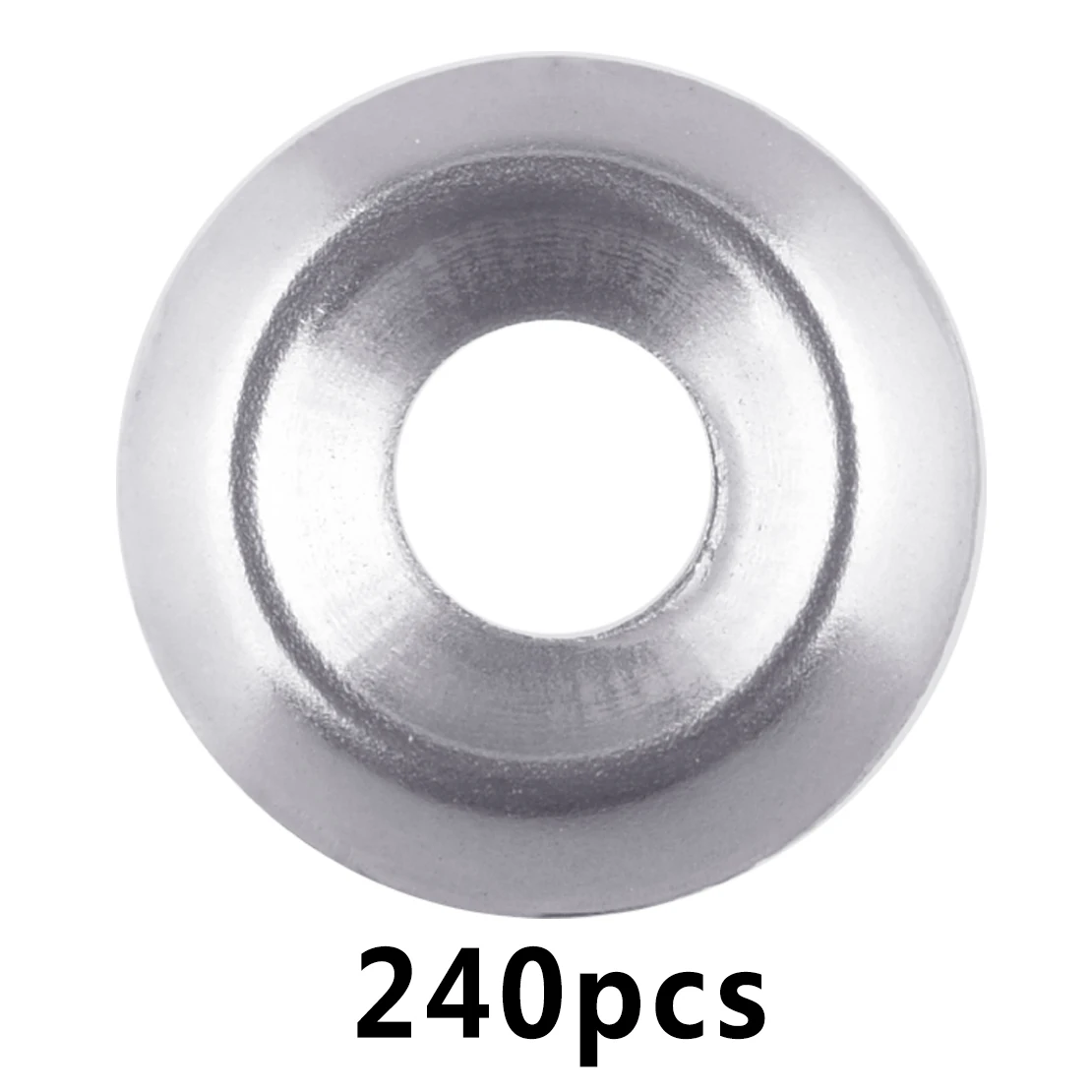 NEW 240Pcs/set Screw Cup Countersunk Finishing Washers Gasket No 6 8 10 12 For Countersunk Head Wood Screws Self Tappers Silver