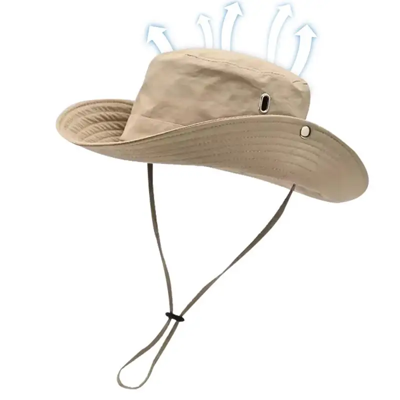 

UV Bucket Hat Windproof Sun Hat Men Fisherman Hat Wide Brim Bucket Hat For Camping Gardening Beach