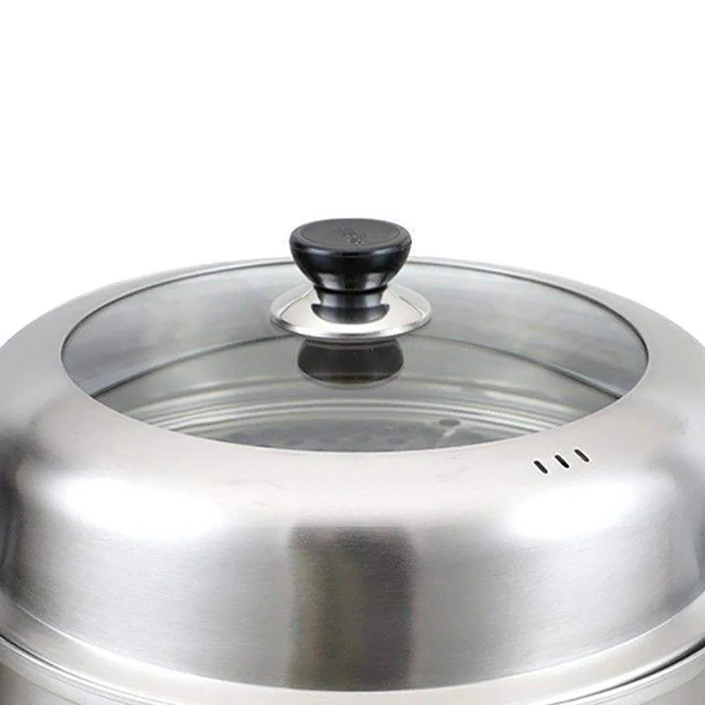 

Stainless Steel Universal Pot Lid 24-30Cm Thickened Glass Cover For Pots Pans Wok Cookware Kitchen Accessory
