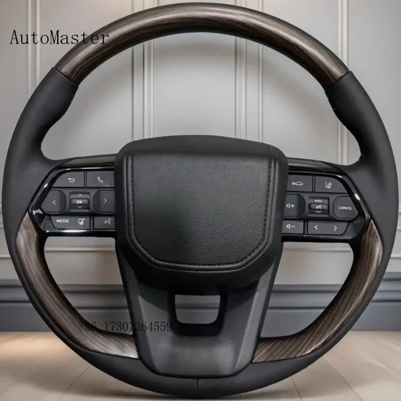 For Toyota Elfa Carbon Fiber Peach wood Steering wheel Assembly Master Sea Lion HIACE Old Revamped New Alphard 20 30 Series