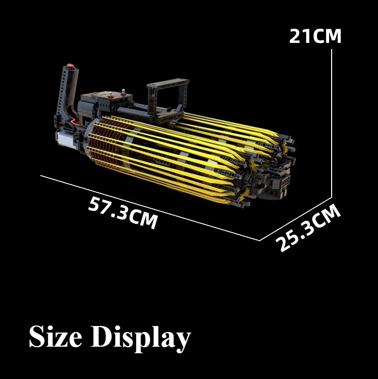 1800 قطعة لعبة جاتلينج التقنية بناء كتلة بندقية الجمعية يمكن إطلاق النار التكنولوجيا سلاح الإطلاق المستمر هدية لصبي الكبار #6
