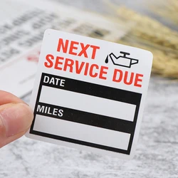 100pcs/roll Oil Change Service Reminder Stickers Window Sticker Adhesive Labels Car