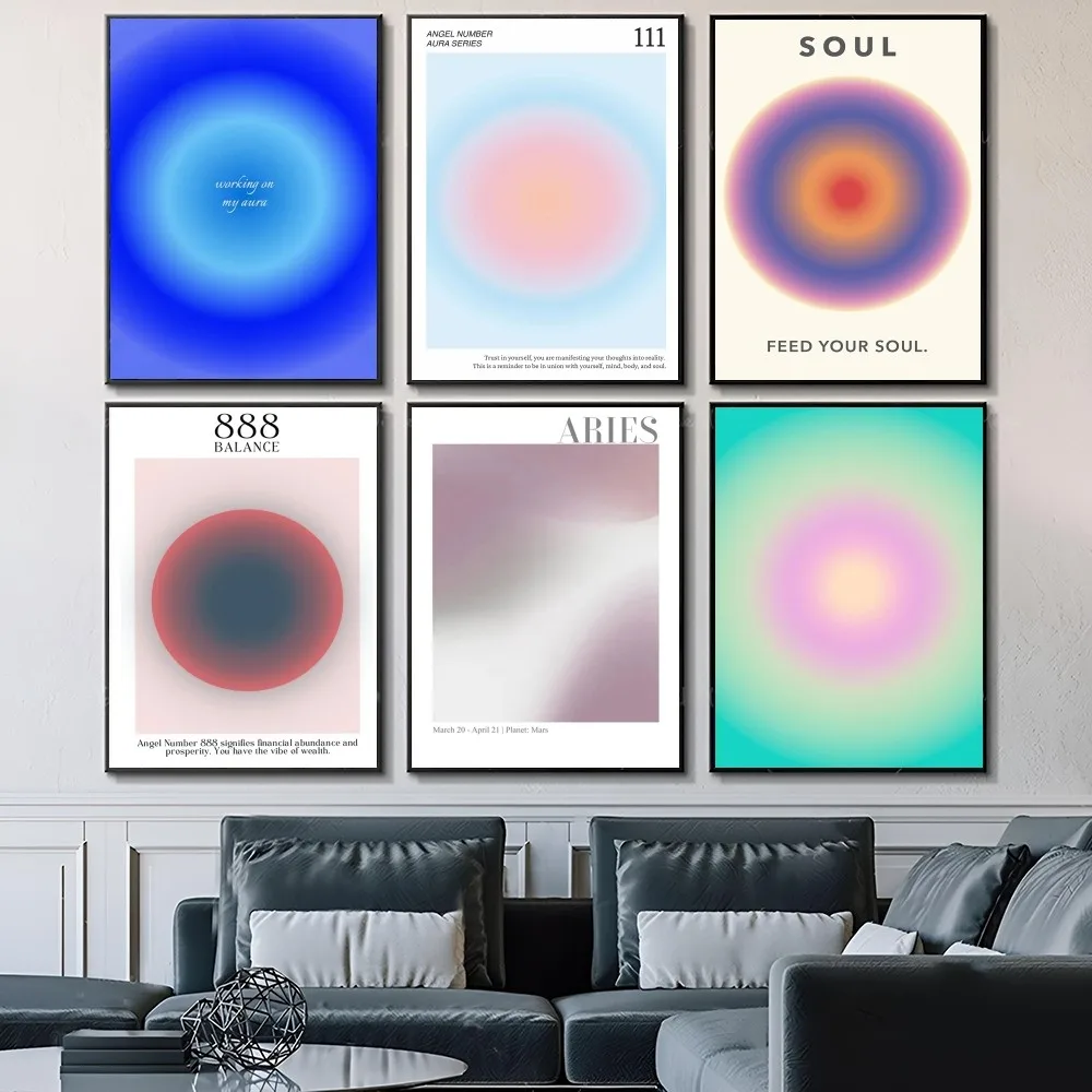 Positive Aura Self-adhesive Art Waterproof Paper Sticker Coffee House Bar Room Wall Decor