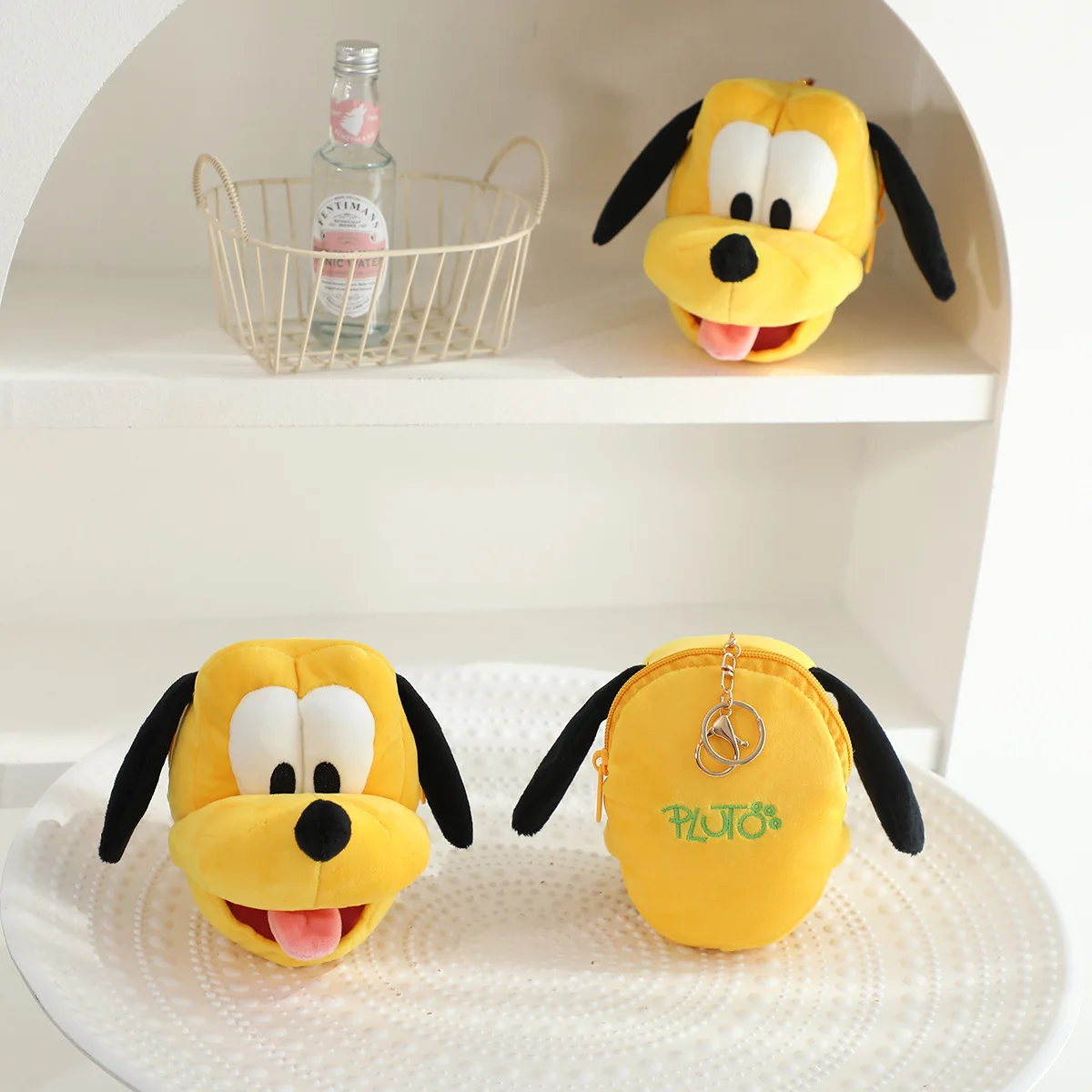 Disney Pluto Plush Toy Cute Cartoon Coin Purse Headphone Bag Pendant Children's Birthday Christmas Gift