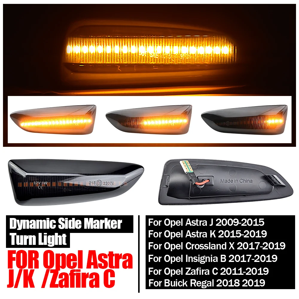 

Sequential Blinker LED Side Marker Light For Opel Zafira Tourer Insignia Grandland Crossland Astra J K Indicator Repeater Lamp