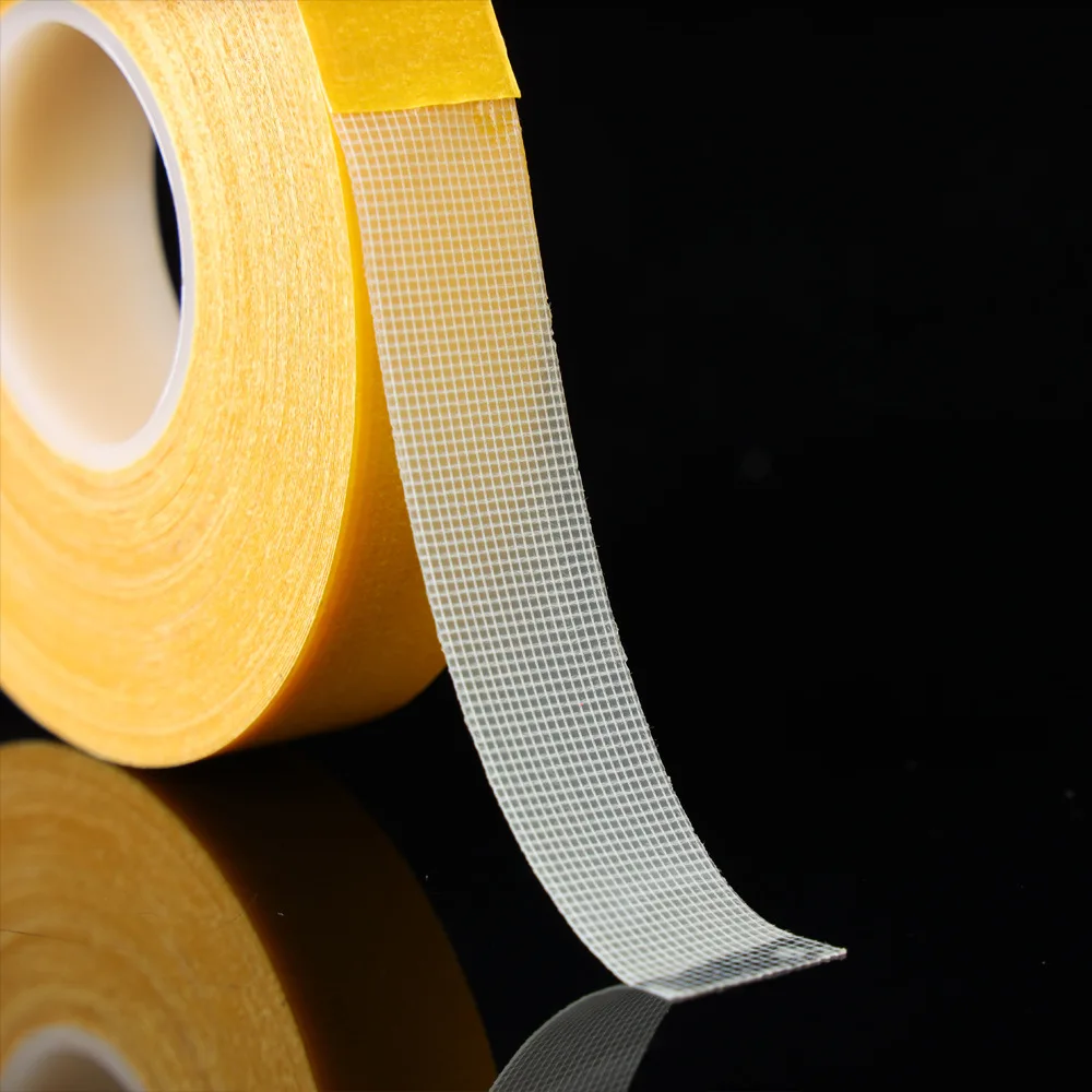 Super Thin Strong Fixation Double Sided Adhesive Tape Heavy Duty Translucent Mesh Waterproof Traceless Powerful Grid Carpet Tape