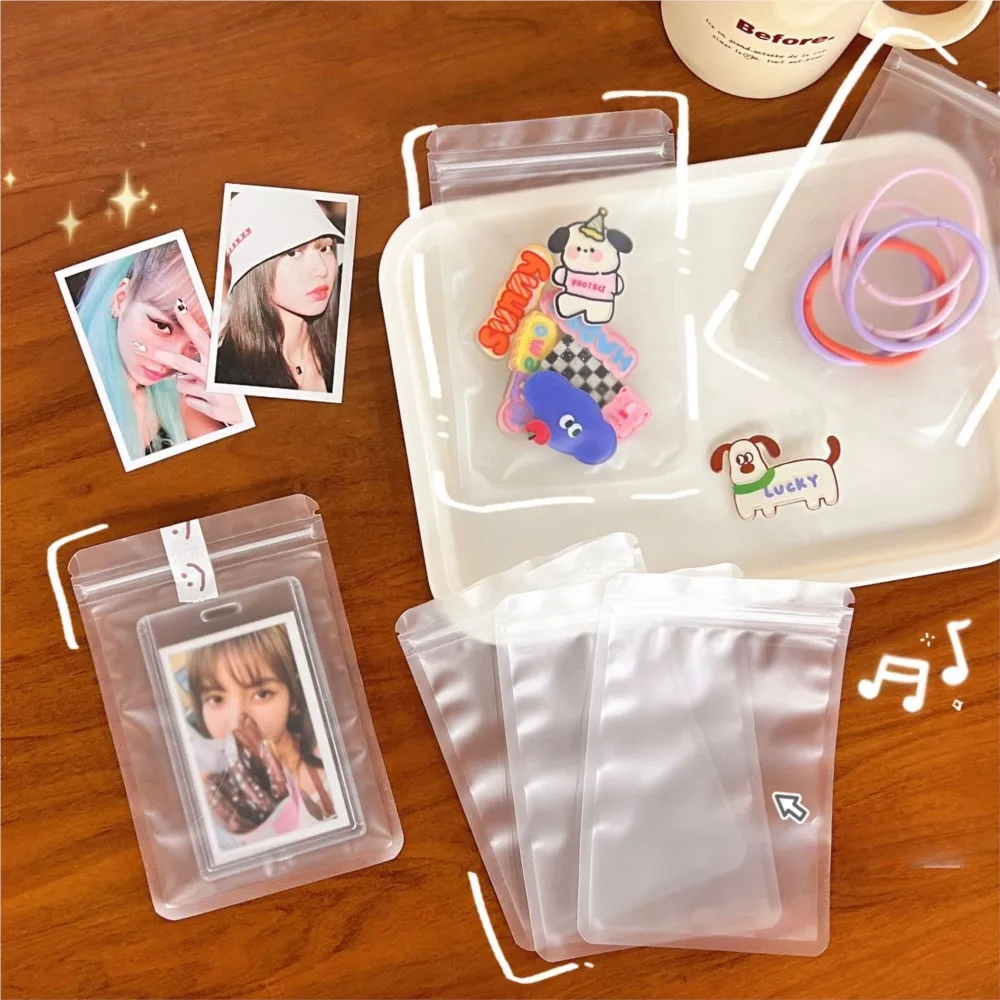 50Pcs Game Card Collection Photo Packaging Bag Matte Self Sealing Transparent Food Candy Fruit Tea Bags