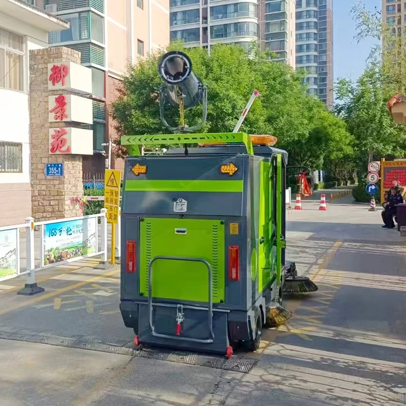 Battery Powered Road Sweeper Electric Ride On Vacuum Cleaner Street Cleaning Equipment For School Playground Use
