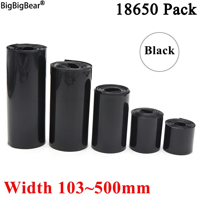 1 Meter Black18650 Lipo Battery PVC Heat Shrink Tube Pack 103mm ~ 500mm Width Insulated Film Wrap lithium Case Cable Sleeve Blue