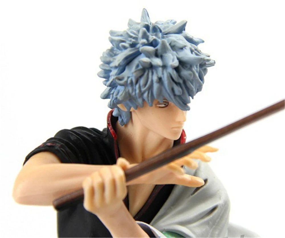 17cm Anime Sakata Gintoki Battle Ver. PVC Action Figure Statue Collectible Model Kids Toys Doll Gifts