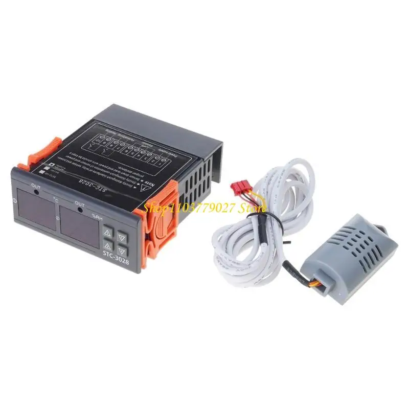 C4DF 12V 24V 110V 220V Temperature Humidity Controller Incubator Thermostat Humidistat Thermometer Hygrometer Soil Moisture