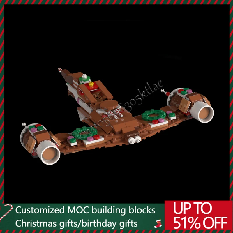 جديد 337 قطعة MOC الزنجبيل N-1 طائرة تحويل بنة نموذج الأطفال لتقوم بها بنفسك الجمعية ألعاب تعليمية هدايا عيد الميلاد #4