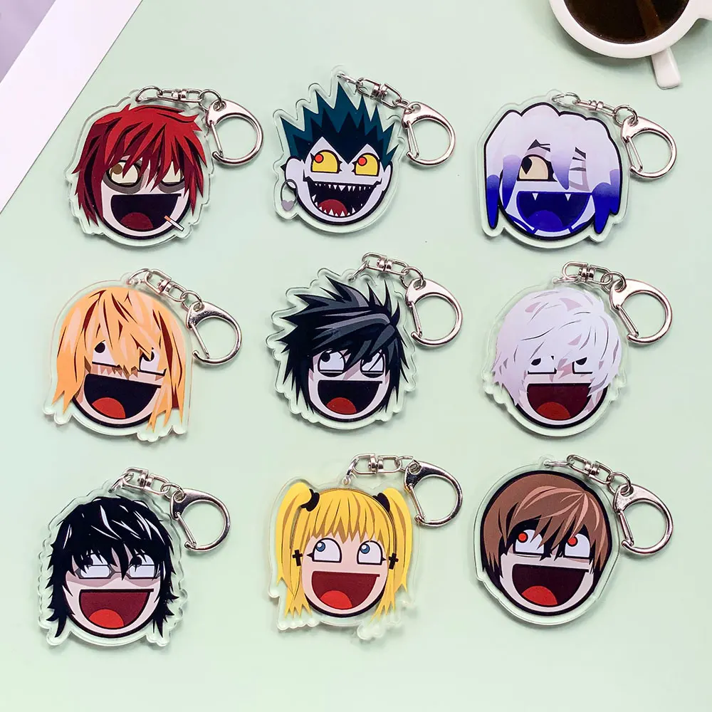 Personajes de Anime Death Note acrílico moda Kawaii llavero accesorios bolso encantos mochila colgante llavero regalos para amigos