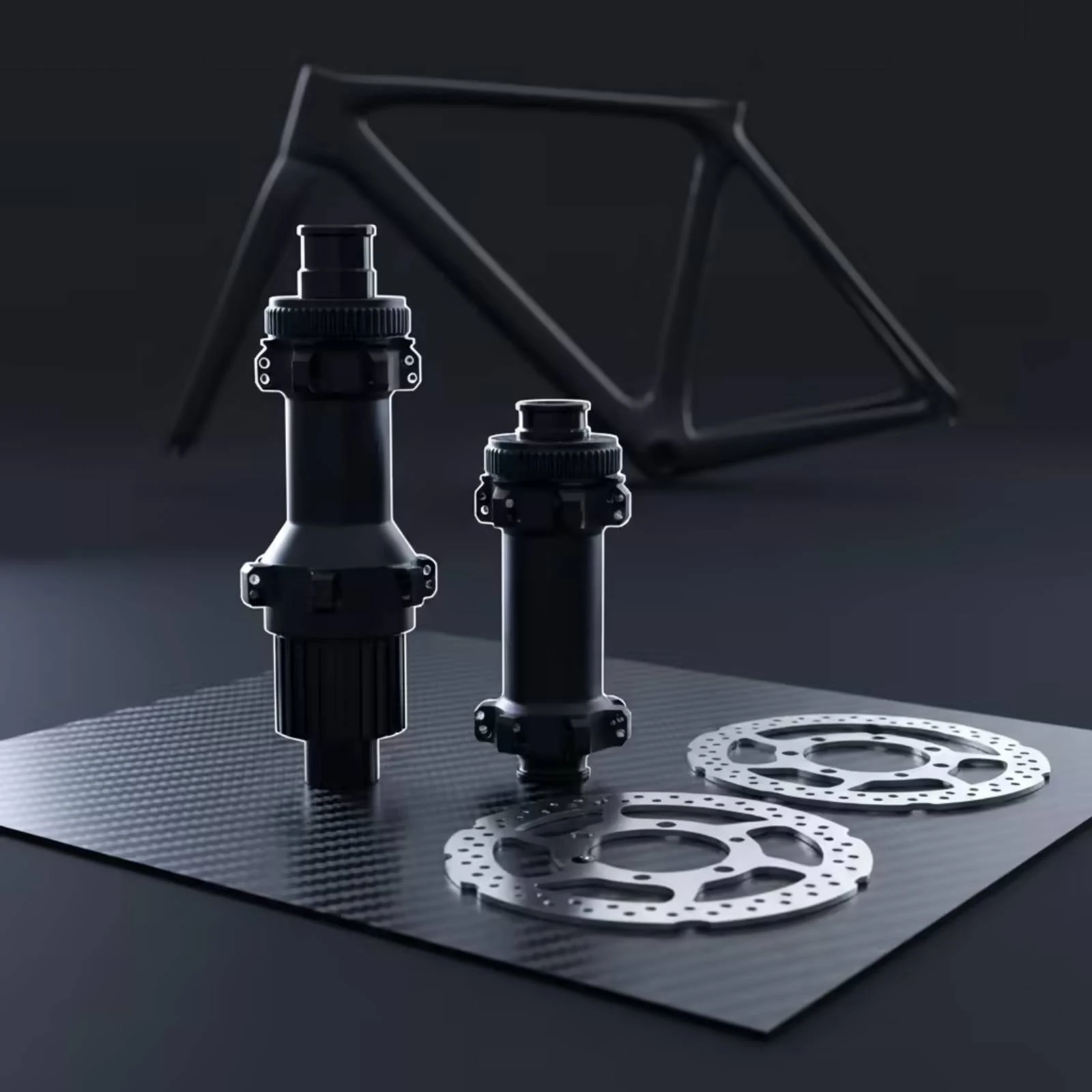 Hub Set with Thru Axle Center-Lock Disc Brake Hub Set Cycle Hubs Matte Black Wide Compatibility for Road Riders, Gravel Bike