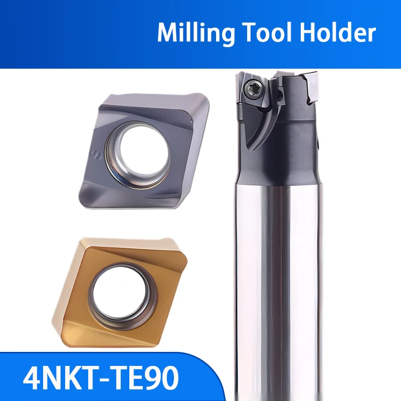 Anti-vibração Fresa Haste Quatro Borda Quadrada Ombro Te90 4nkt06 Usinagem Plano Central 4nkt060308