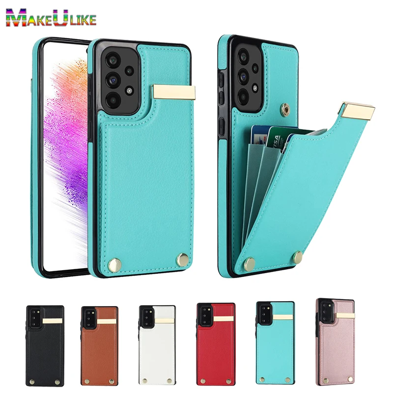 

Layered Cards Holder Wallet Case for Samsung Galaxy A53 A73 A13 A12 A52 A51 A71 A50 A70 A20 A30 A54 A14 4G 5G Leather Bag Cover