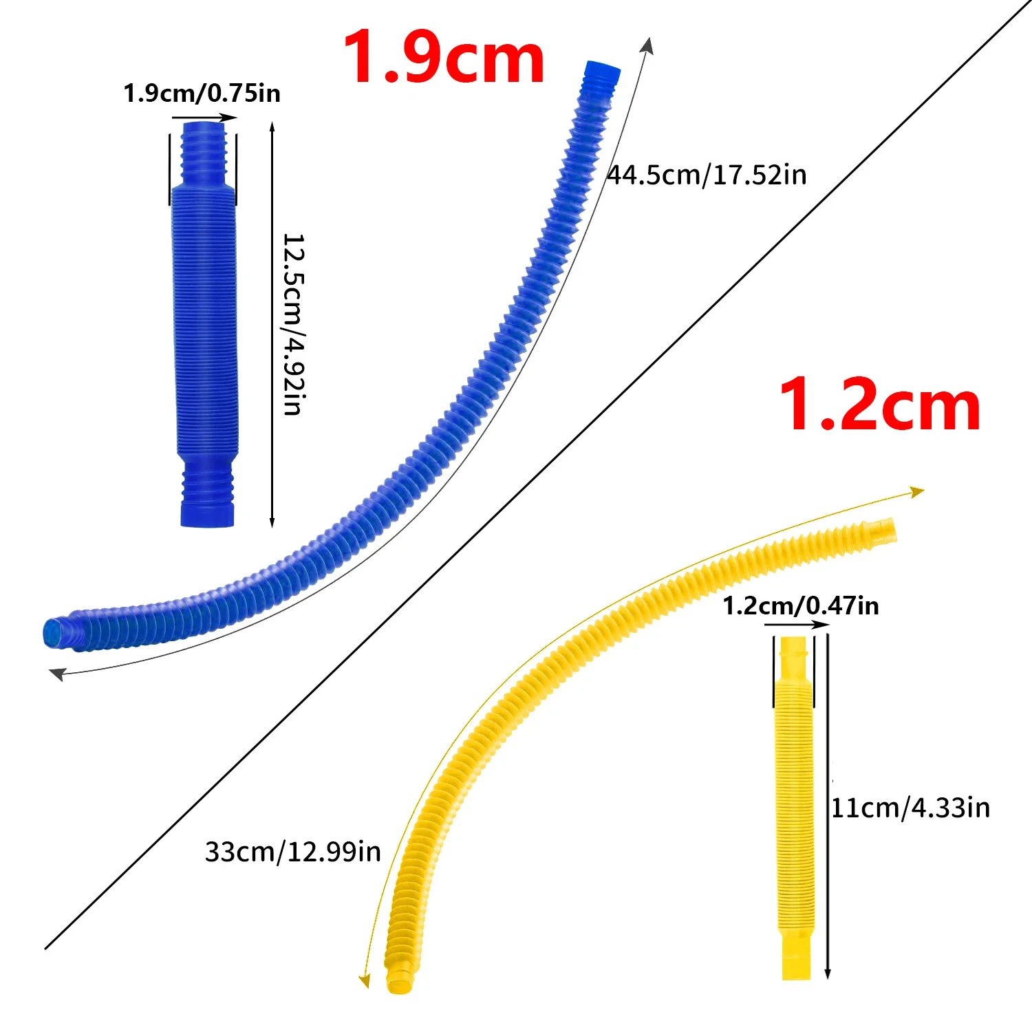 10-30PCS Tubi telescopici colorati Fidget Toys Tubi pop sensoriali in plastica Giocattoli antistress Adulti Decompressione Bambini Migliori regali