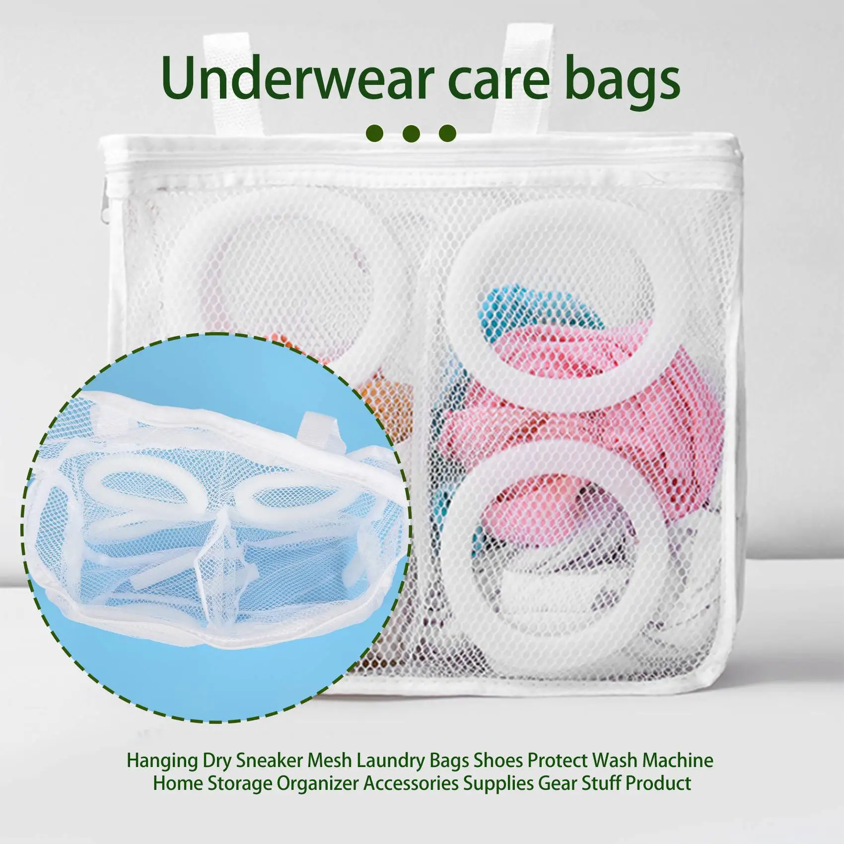A92P 교수형 드라이 운동화 메쉬 세탁 가방 신발 보호 세탁기 홈 스토리지 주최자 액세서리 용품 Gear Stuff Pro