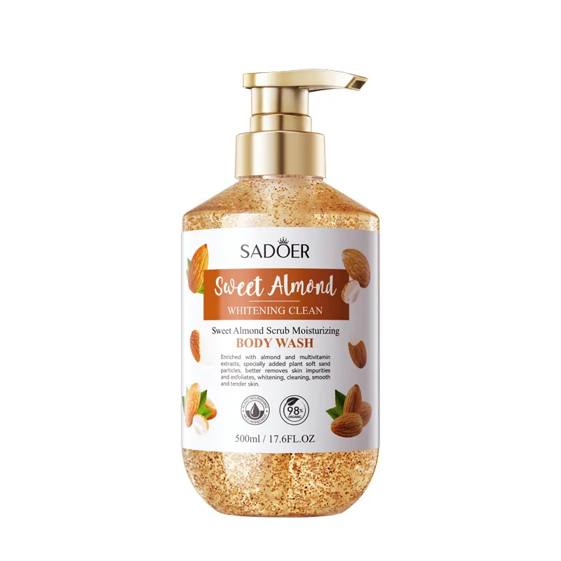 Sweet Almond Scrub Whitening, Cleaning, Moisturizing, Gentle, Comfortable, Moisturizing, Fragrant Shower Gel