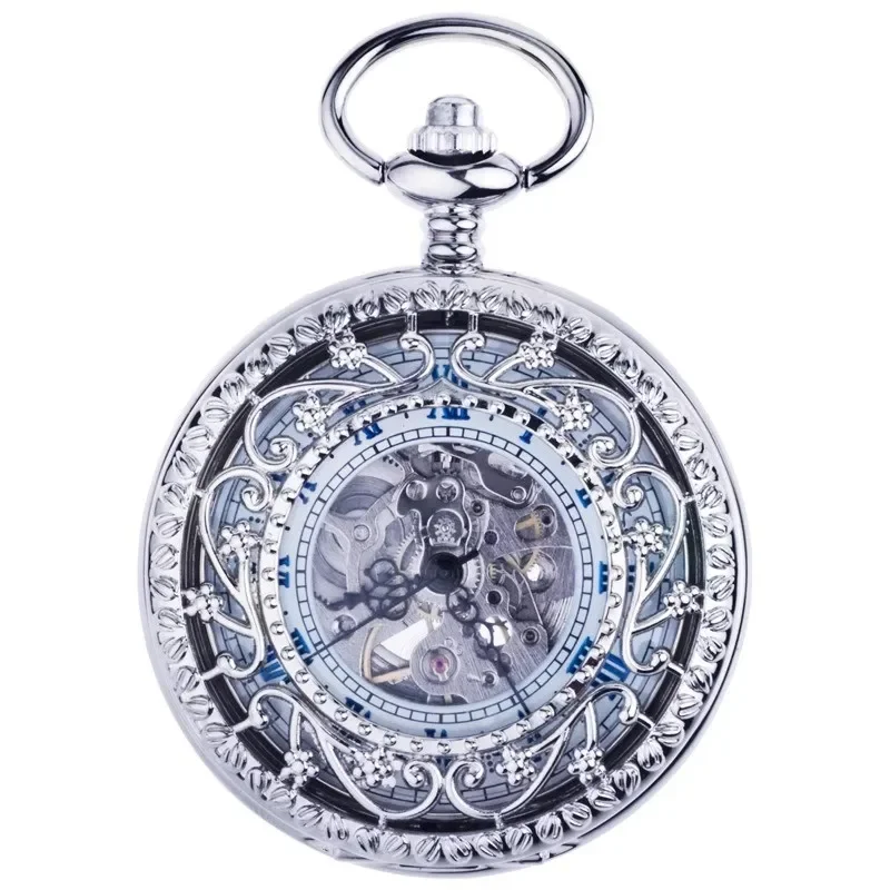 

Pocket watch secret garden automatic mechanical pocket watch retro old Shanghai flip carved hollow coupling watch