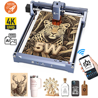 K15Pro 5W 10W Laser Engraving Machine, Lightburn & APP operation DIY Tool for Wood Leather Acrylic Cutter 300x200mm