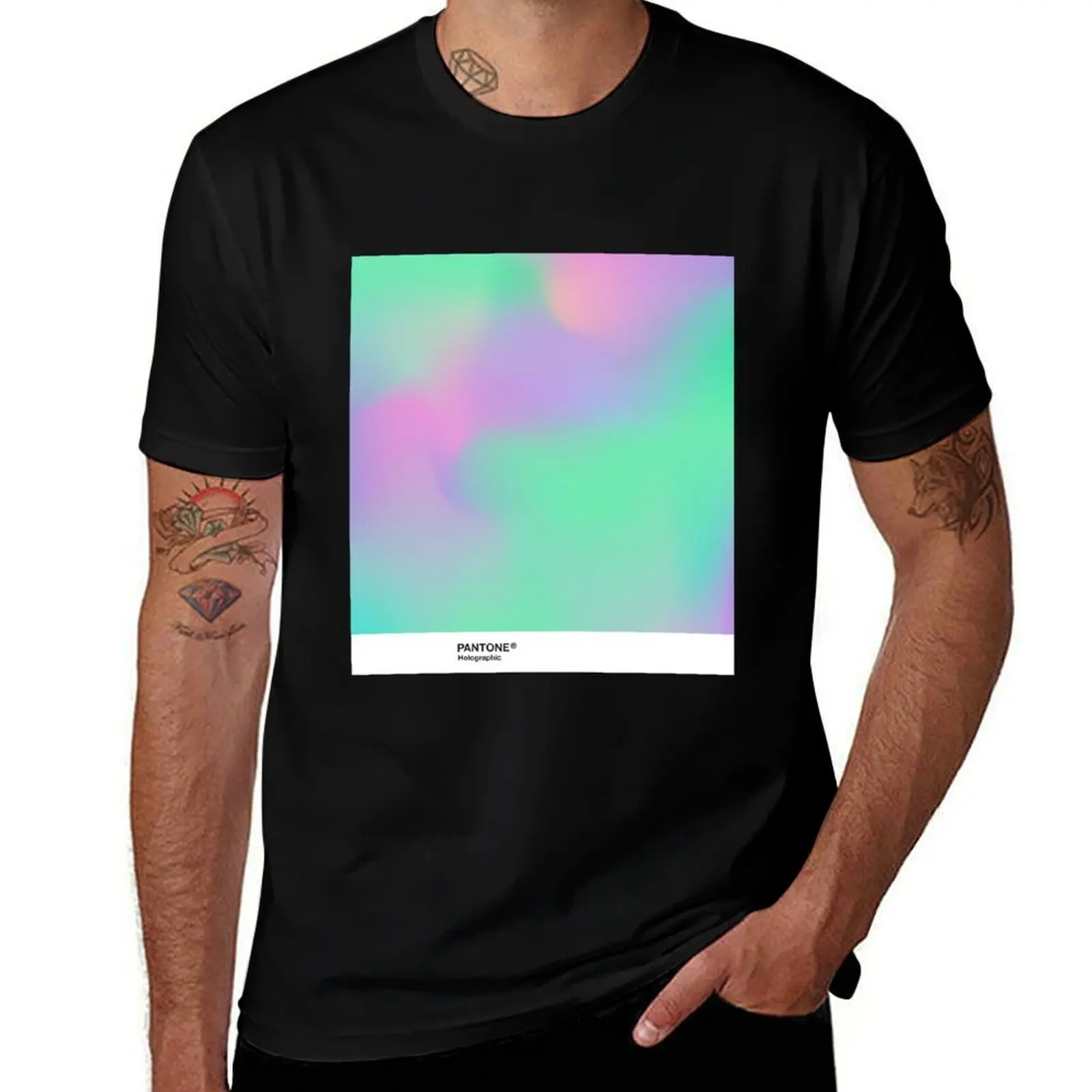 

H.I.P.A.B - Holographic Iridescent Pantone Aesthetic Background pt 2 T-Shirt Plus Size Comfort Fit Tee
