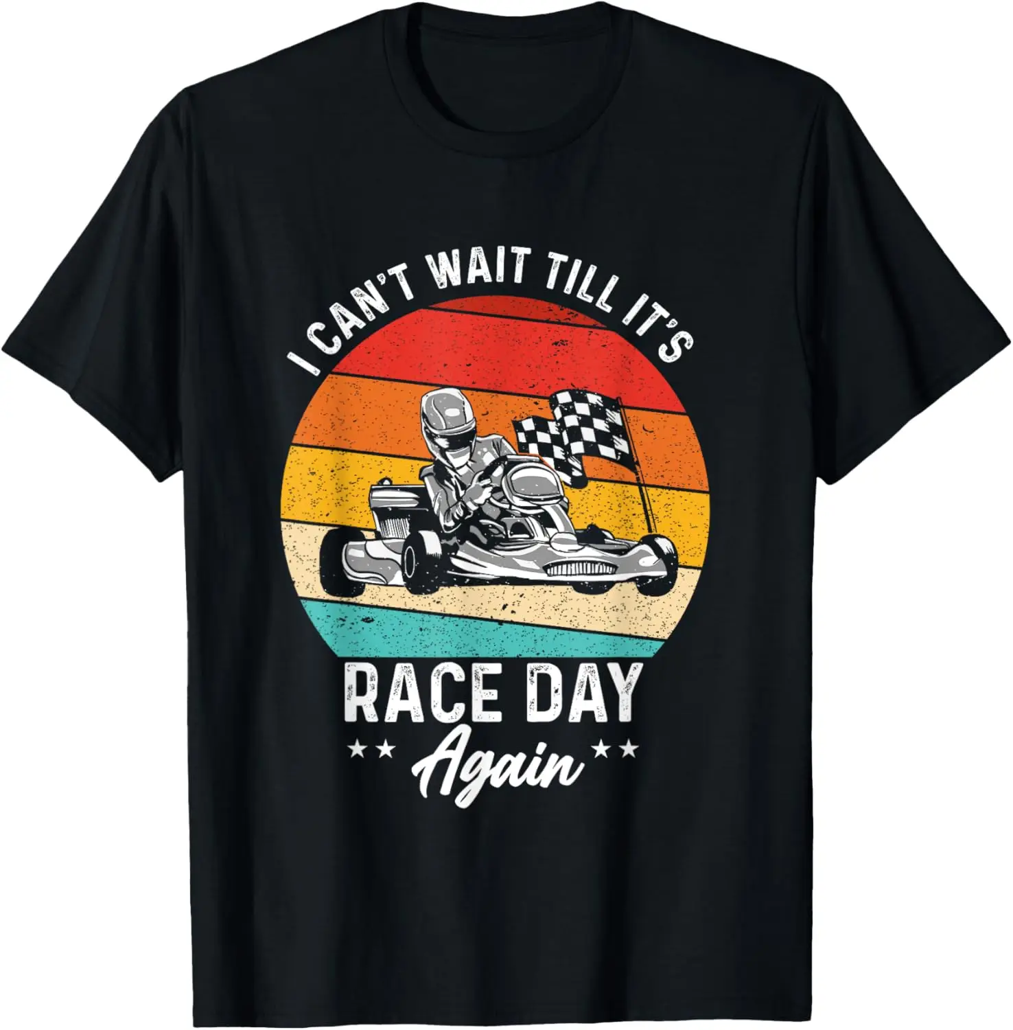 

Футболка с гоночным автомобилем I Can't Wait Till It's Race Day Again Go Kart