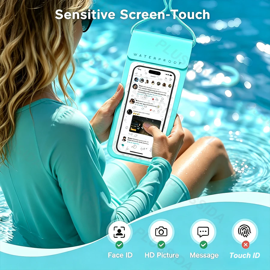 IPX8 Universelle wasserdichte Tasche Handytasche Hülle Wasserdichte Unterwasser-Trockentasche für iPhone 17 Pro Max 16 Xiaomi Samsung Cover – Detail 6