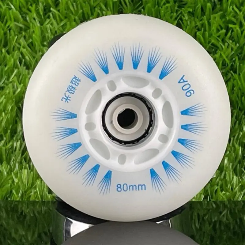 

F1FD 4Pcs Flashing Inline Skate LED Lighting Skating Wheel Flashing Sliding Roller LED Flashing Flashing Wheel