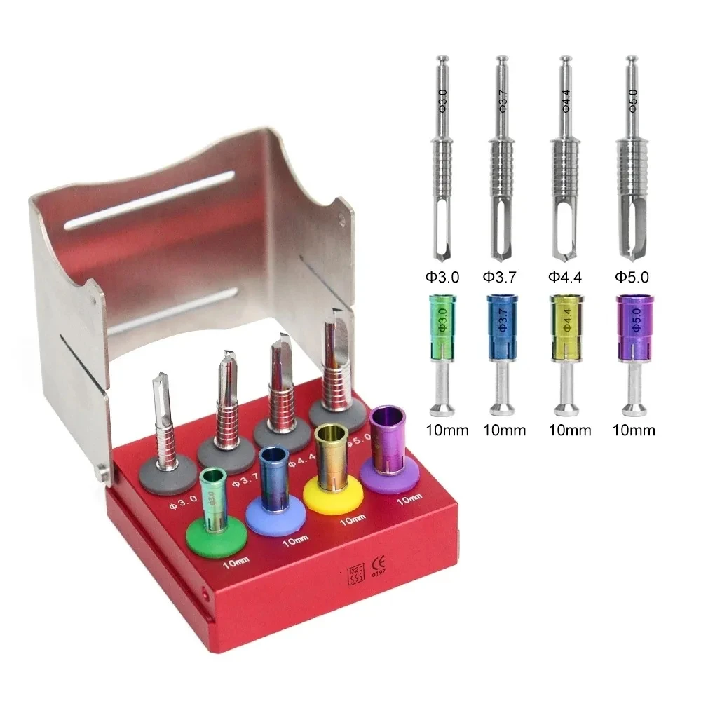 

Dental Implant Drill Set autologous drill Bone Collector chip marker drill surgical sinus lift Self-Grinding trephine bur kit