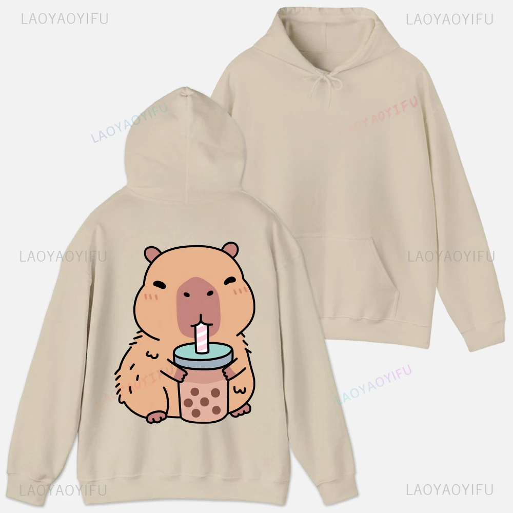 

Толстовка с рисунком капибары, качественная одежда, уличная толстовка с капюшоном на заказ, забавная одежда, топы унисекс с принтом, простые женские топы с длинными рукавами