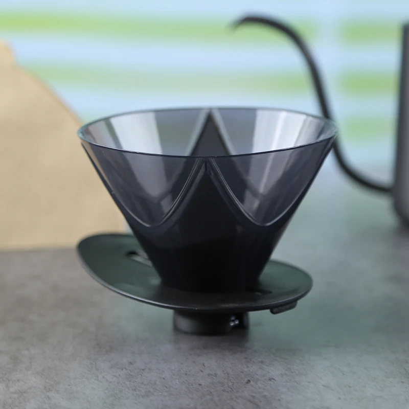 New Creative Borosilicate Glass Plastic Barista Dripper Server Paper Filters COFFEE kit Accessories