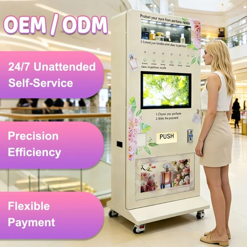Smart Perfume Sample Spray Machine Self-Service Fragrance Vending Dispenser Maquina Expendedora De Perfume for Hotel Airport