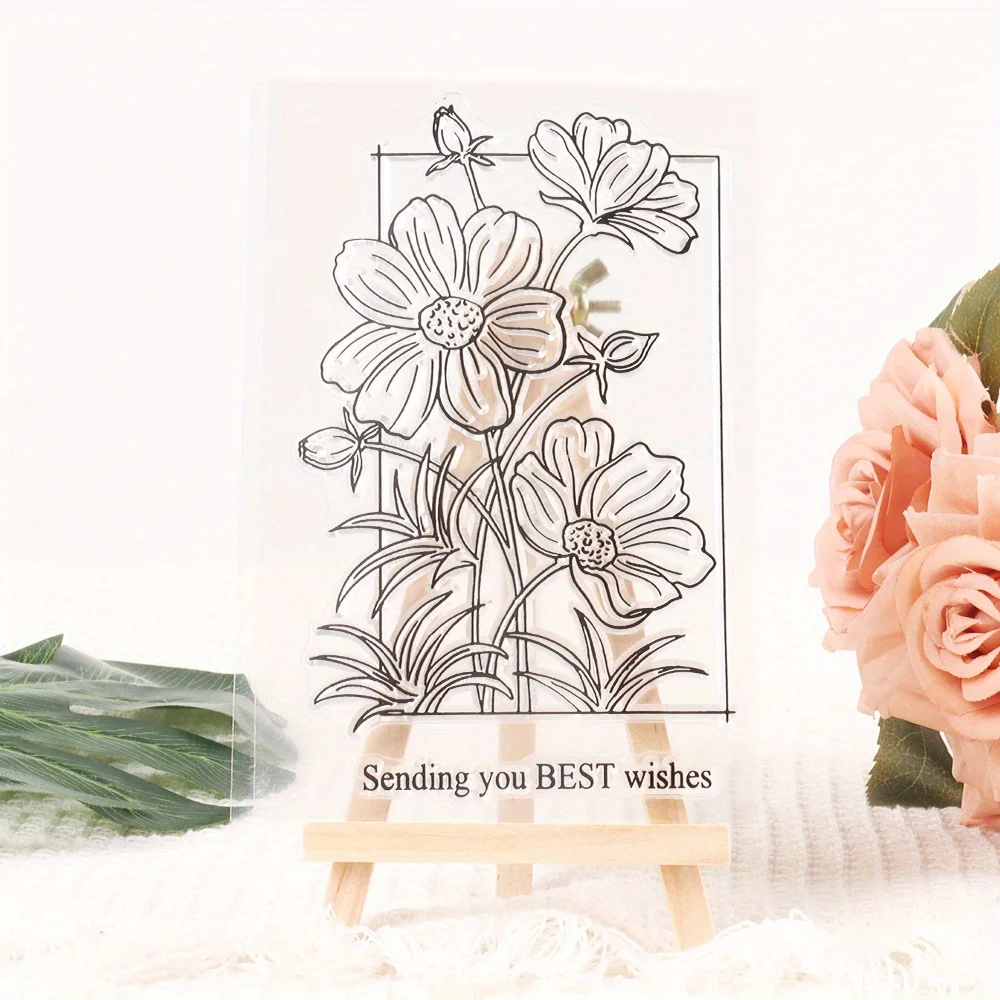 Bloom Flowers Rubber Clear Stamps Diy Scrapbooking Photo Album Decoration Card Making Material Journal Vintage Transparent Stamp