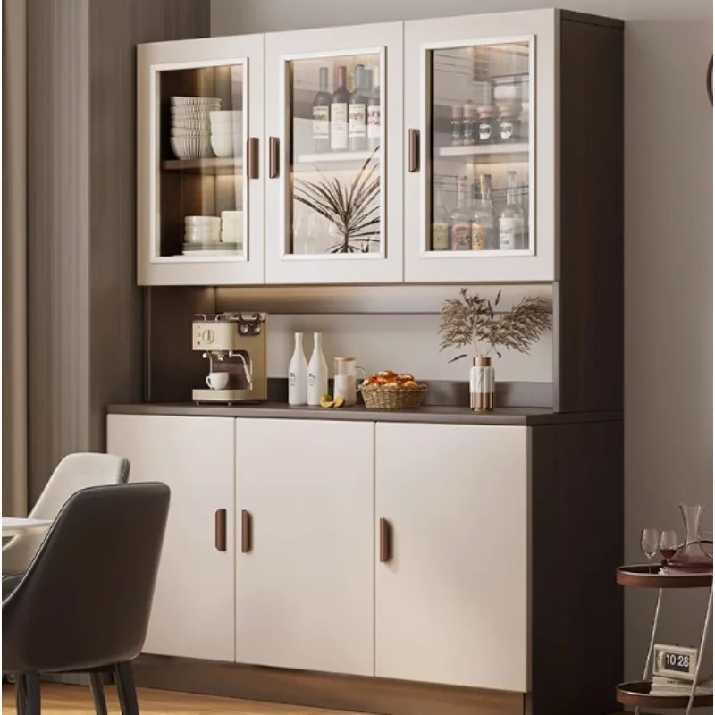 

Full Kitchen Cabinet Set Microwave Furniture Equipped Storage Wall Independent Pantry Hutch Plastic Organizer Pantry Cabinets