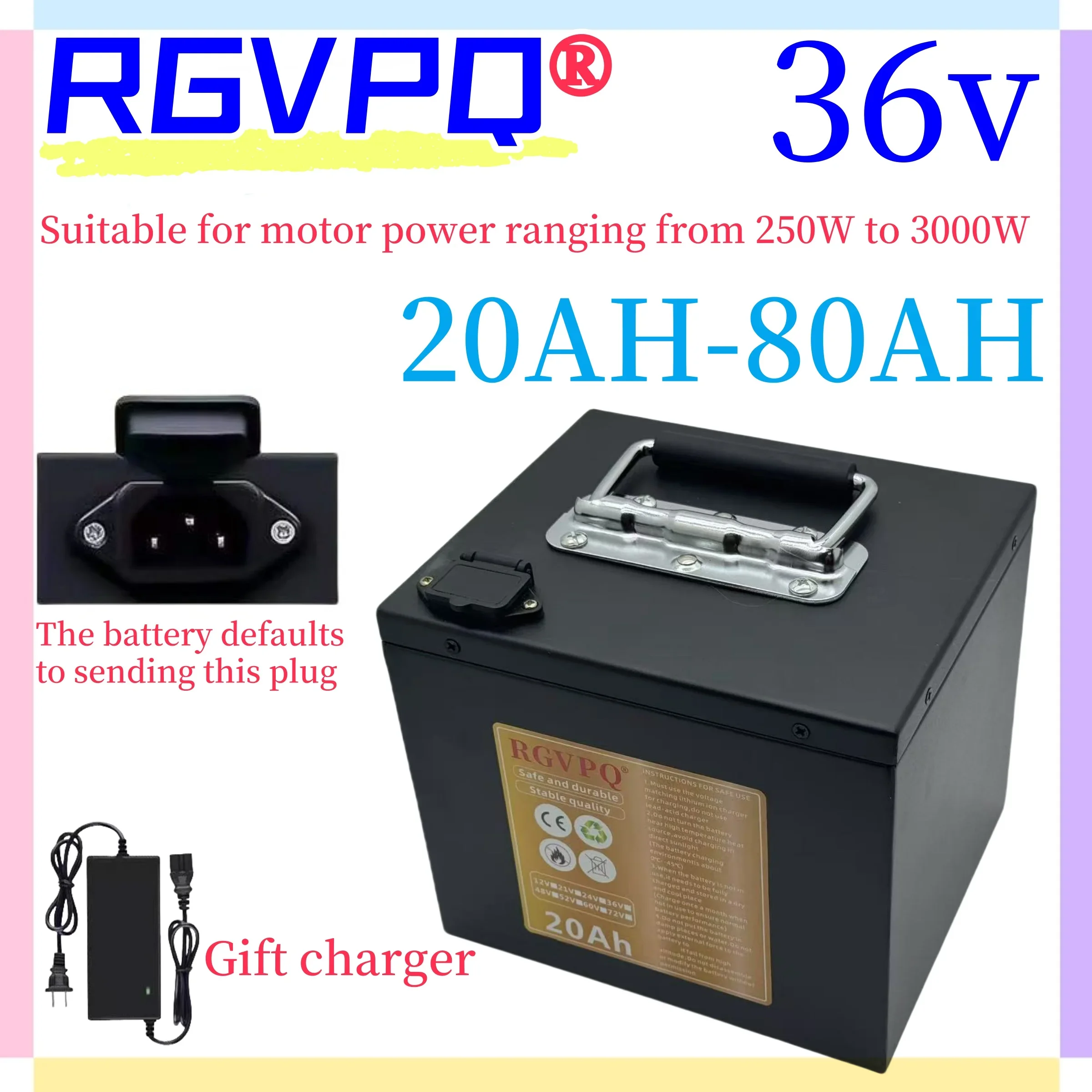 

Air fast transportation，36V80AH，Send within 24 hours，New 18650 lithium battery，Full capacity，Suitable for motors under 3000W
