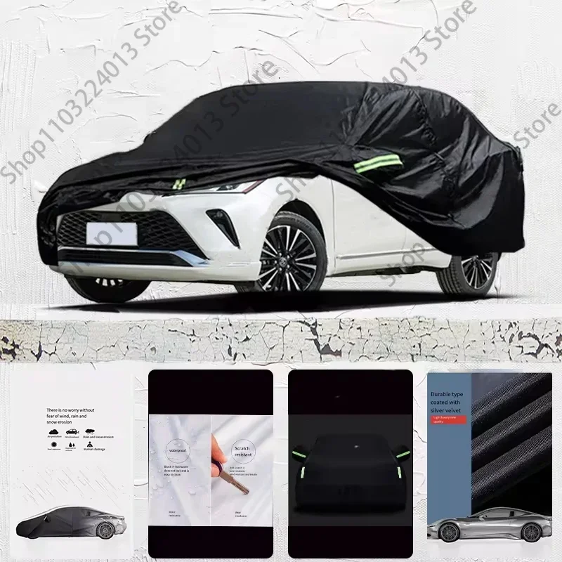 For Toyota Venza Anti-UV Sun Shade Rain Snow Resistant Black Cover Dustproof Car umbrella Full Car Cover Outdoor Protection