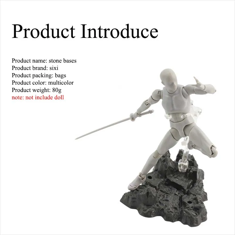 Action Figure Stands Rock Effect Doll Assembly Model Display Holder Support Base Bracket For 7 Inch Model Toys Cinema Game