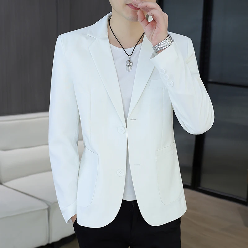 

2025 Blazer Outdoor Men's Cycling Fashion Business Casual Solid Color Korean-style Slimming Hiking Wedding Formal Wear Blazer