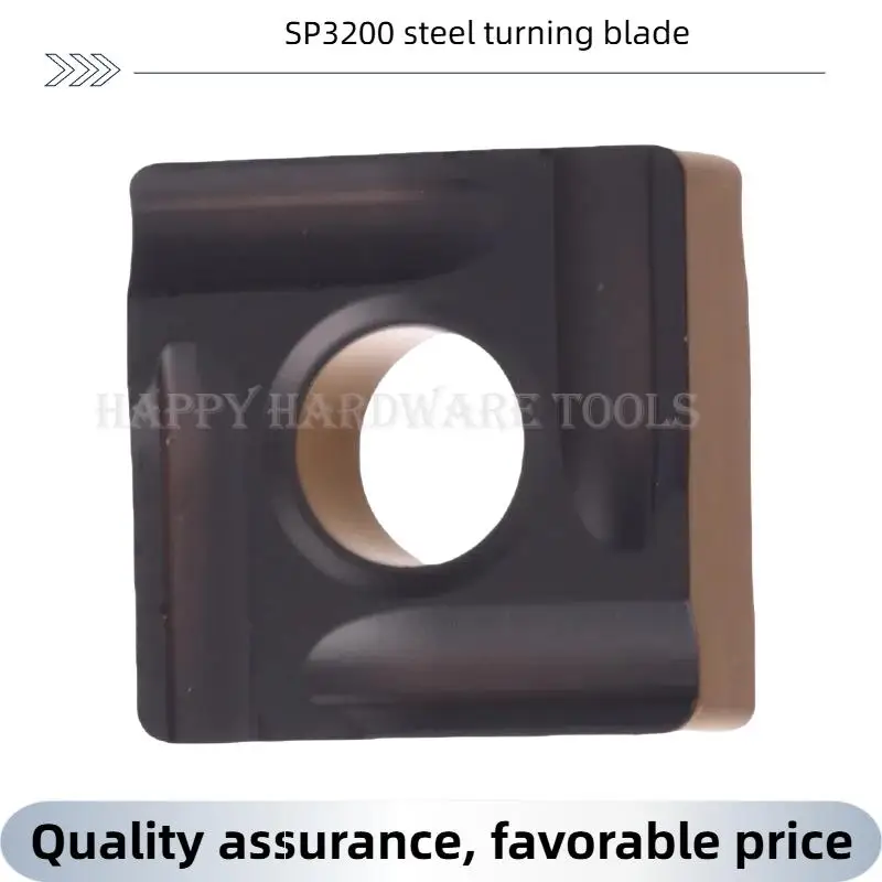 เม็ดมีดกลึงรูสี่เหลี่ยม SNMG120408L-LS SP3200: แบบลบ มีความทนทานต่อการสึกหรอสูงสำหรับการกลึงเหล็ก
