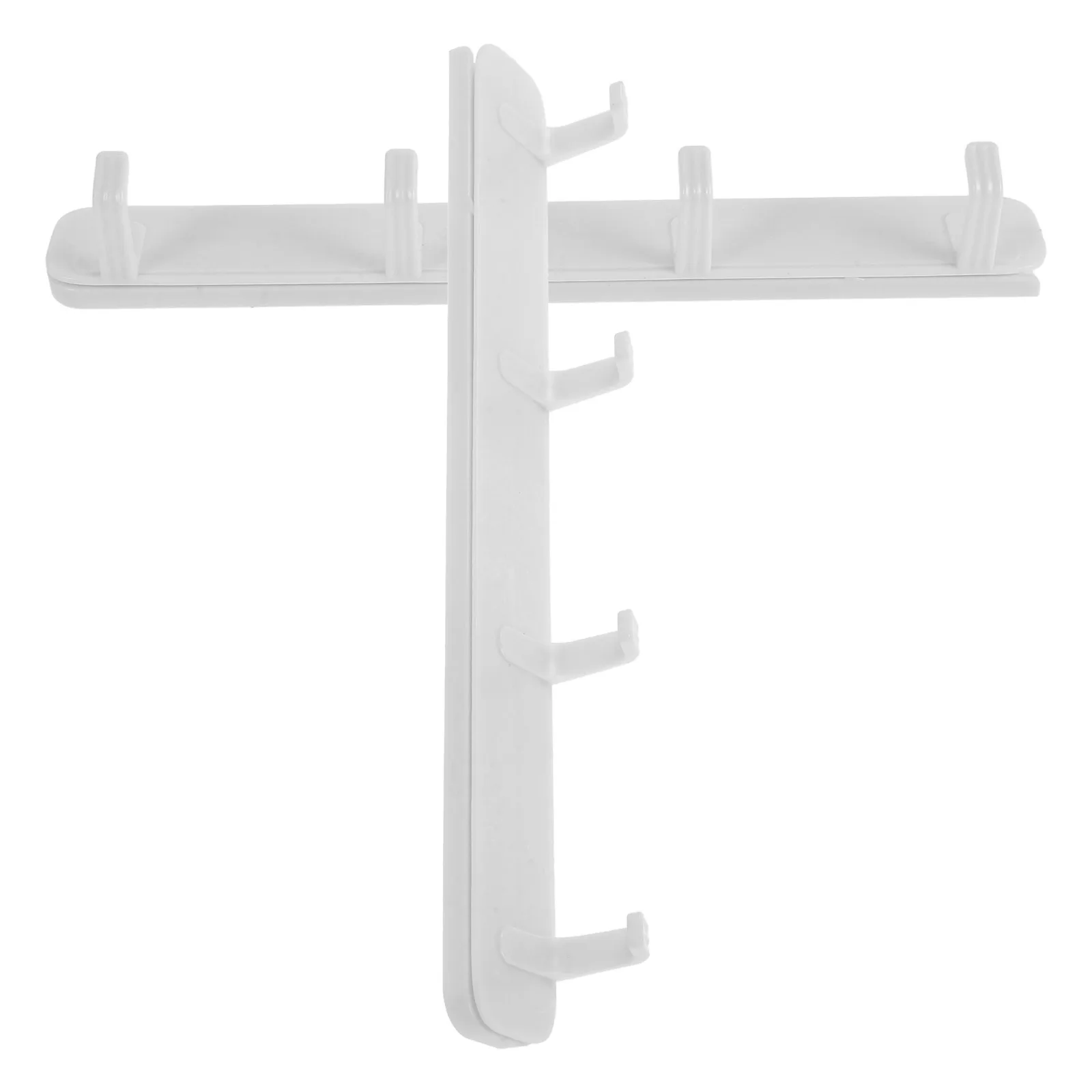 

2Pcs Multi-use Slide Rail Hooks Heavy Duty White Kitchen Bathroom Laundry Room Storage Organizer Hook Mounted