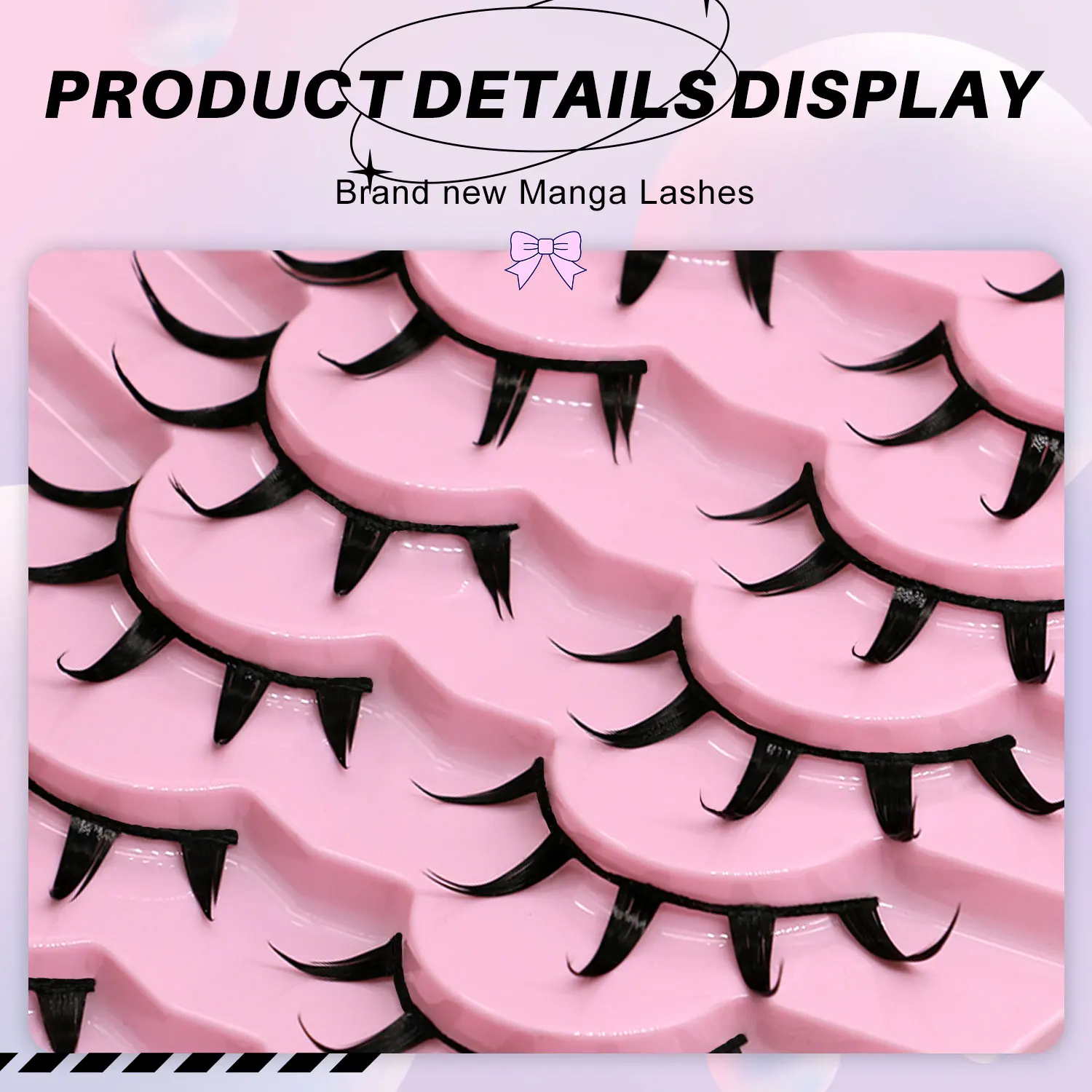 GROINNEYA Manga Lashes 3D Mink Lashes Naturalne rzęsy Miękki krzyż Wispy Naturalne sztuczne rzęsy Makijaż przedłużający rzęsy