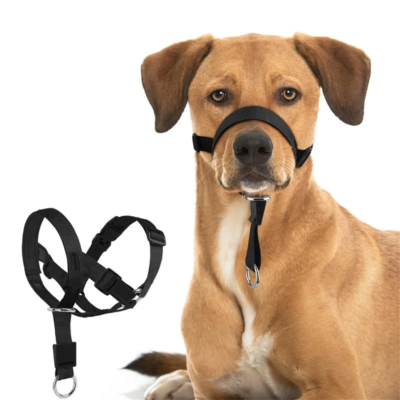 Adjustable Anti-Barking Dog Head Collar Non-Pull Leader Harness Halter Muzzle for Training Comfortable Fit Pet Accessories