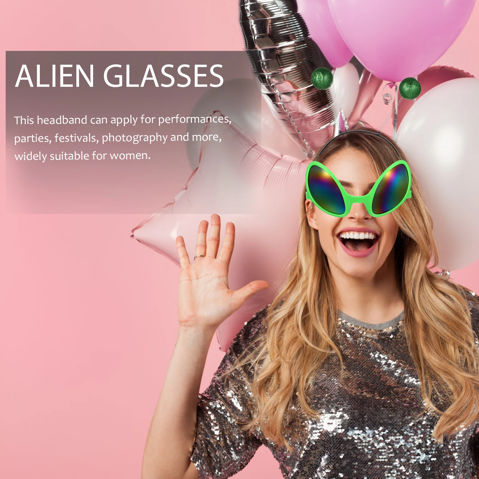 

Funny Festival Headdress Saucer Man Glasses Adorable Props For Parties Celebrations Creative Lightweight Accessories