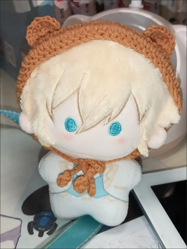 Gefüllte 10 cm große Ensemble-Stars! Eichi Tenshouin Leo Tsukinaga Bedruckter Körper Baumwolle Puppe Rucksack Anhänger Ornament oder Geburtstagsgeschenk