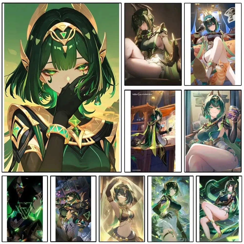 Diamond Painting Kit Genshin Impact Nefer Character Art Full Drill Rhinestone Mosaic Wall Decor Gift for Home