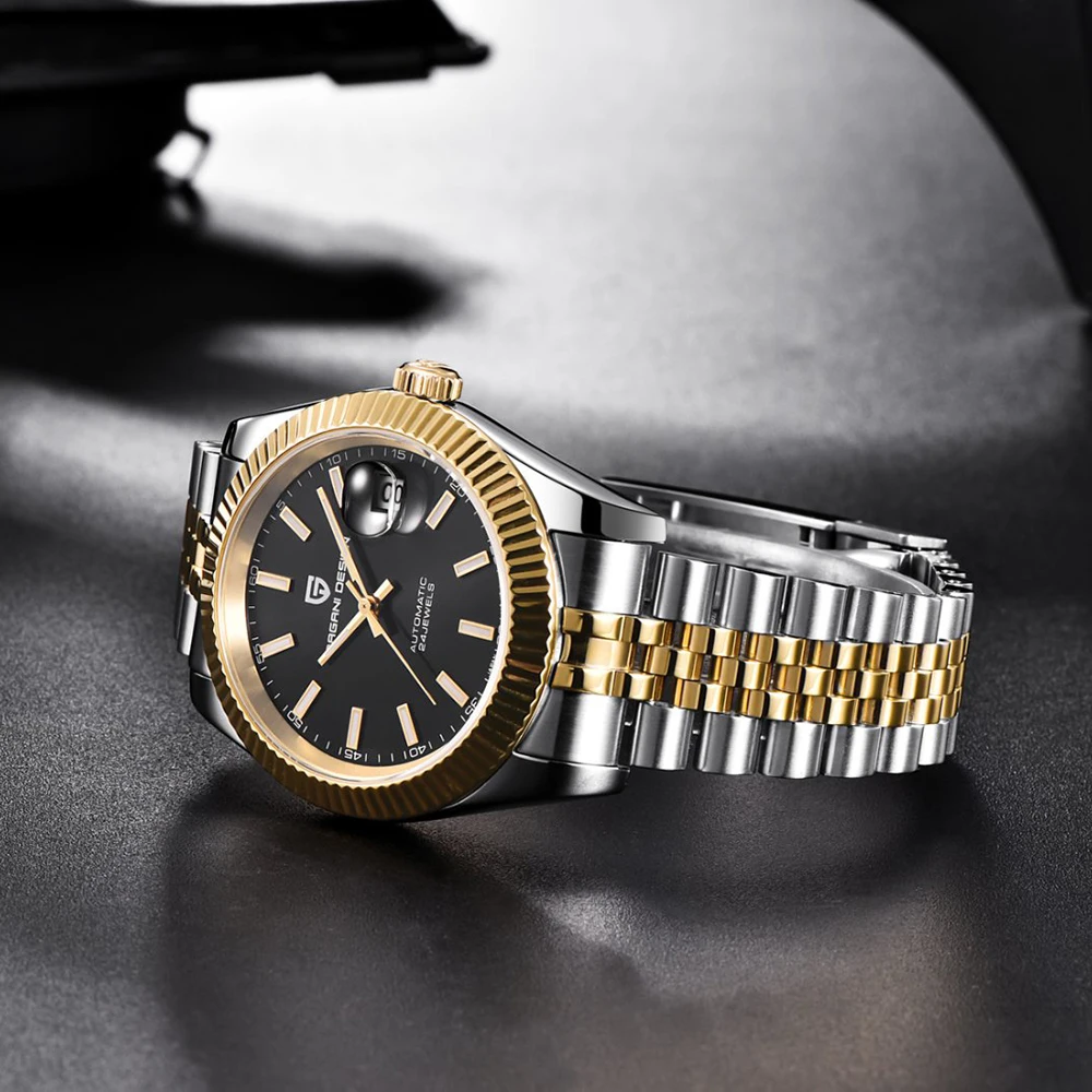 Reloj Mecánico para Hombre PAGANI DESIGN, Reloj Automático de Lujo de Primera Marca, Acero Inoxidable, Resistente al Agua 100m, Reloj para Hombre