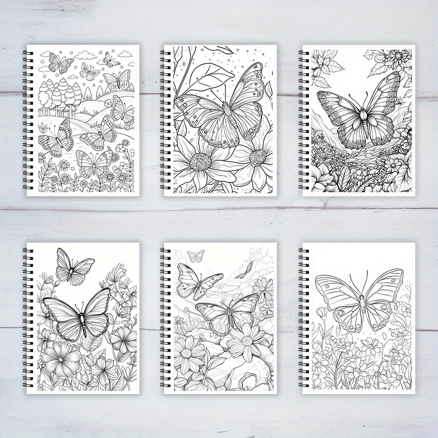 Blooming Butterflies Coloring Book - 8.3 x 11.2 inches, 22 pages, perfect for stress relief and back-to-school gifts
