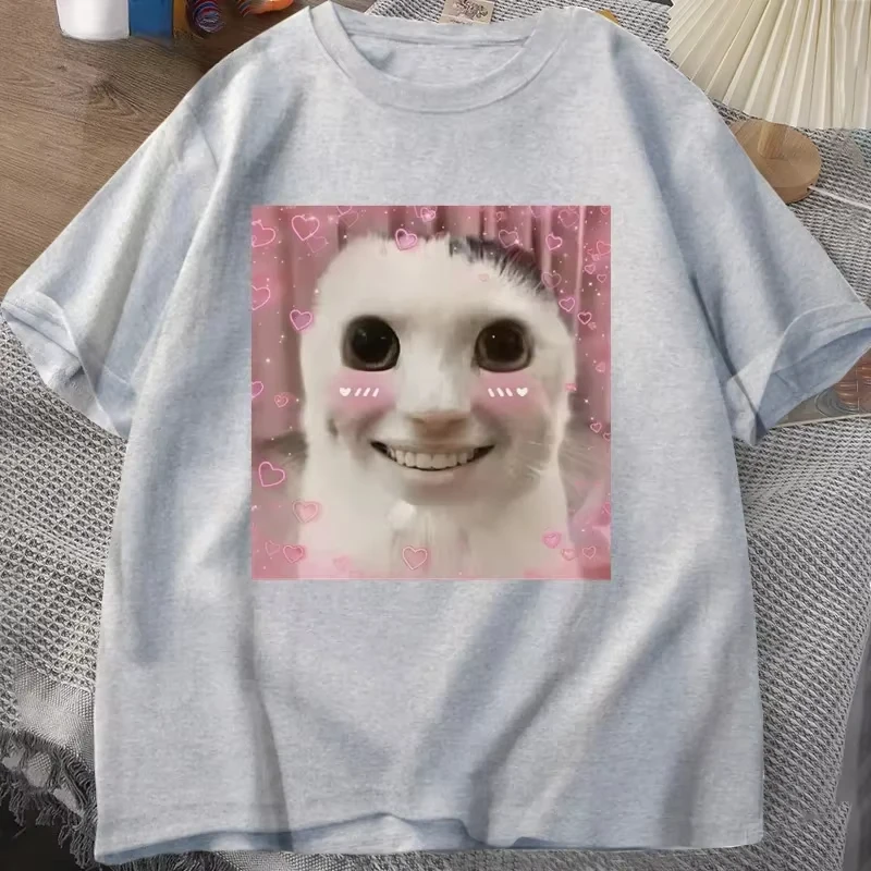Goofy Ahh Cat T-Shirt Meme Dank Cursed Weirdcore Cringey T-Shirts für Männer und Frauen „Ich bin zu albern geworden“ T-Shirt Huh Cat Memebn Weinende Katze – Detail 3