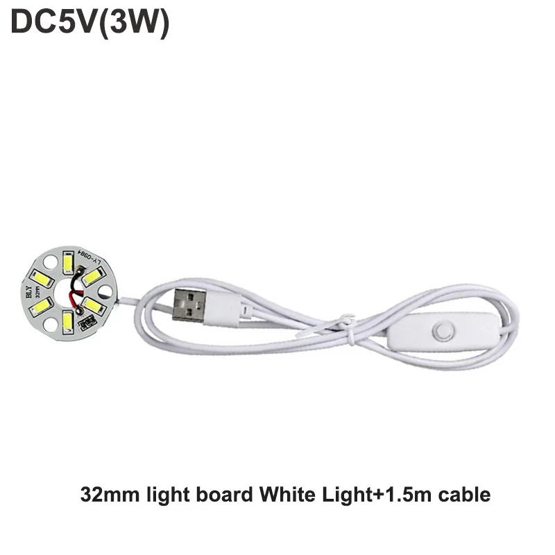 Warm White Color DC5V 10W USB LED Lights 5730 Chip Single Dimmer Reading Night Desk Book Tablet Reading Lamp Switch Power Cable